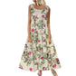 Rochie lungă fără mâneci cu imprimeu floral