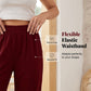 Pantaloni capri casual pentru femei, cu talie elastică