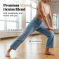 Blugi casual pentru femei, cu croi larg și buzunare aplicate