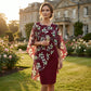 Set de rochie și suprapunere cu imprimeu floral elegant pentru femei