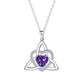 Colier cu pandantiv în formă de inimă cu nod celtic