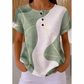 Tricou Henley pentru femei cu imprimeu abstract colorat