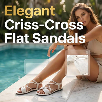 👡 Sandale plate pentru femei cu bretele încrucișate – Stil și confort pentru fiecare zi! 🔥✨