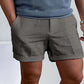 Pantaloni scurți casual din in pentru bărbați, cu buzunare