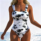 Costum de baie modern pentru femei, cu imprimeu, dintr-o singură piesă