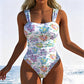 Costum de baie modern pentru femei, cu imprimeu, dintr-o singură piesă