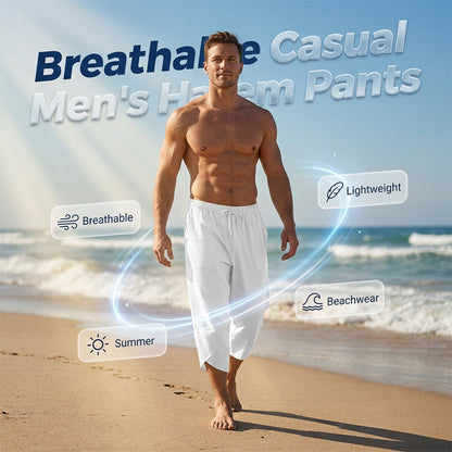 Pantaloni capri casual de tip harem pentru bărbați