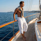 Pantaloni capri casual de tip harem pentru bărbați