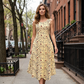 Rochie maxi fără mâneci, cu imprimeu floral, pentru femei, cu buzunare