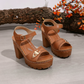 Sandale cu toc gros pentru femei, platformă 👠