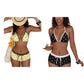 👙Set de bikini cu bretele în stil halter cu buline – stil retro, material elastic, slip tip boxeri 🌊