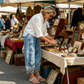 Pantaloni largi pentru femei, cu imprimeu floral vintage