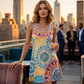 👗Rochie de vară casual, fără mâneci, în linie A – cu imprimeu, vaporoasă, ușoară ☀️