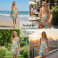 👗Rochie de vară casual, fără mâneci, în linie A – cu imprimeu, vaporoasă, ușoară ☀️