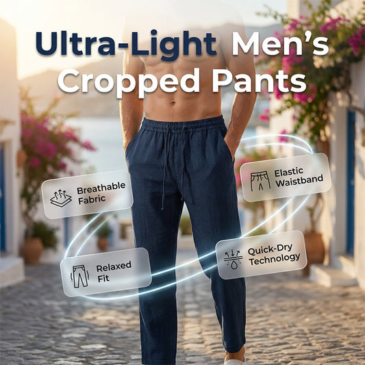 🔥Ofertă limitată – Pantaloni ușori pentru bărbați, cu croială dreaptă și lejeră