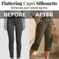 Pantaloni capri casual din bumbac amestecat pentru femei