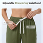 Pantaloni capri casual pentru femei, cu nasturi laterali