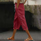 Pantaloni capri casual pentru femei, cu nasturi laterali
