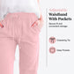 Pantaloni capri din bumbac și in, cu cordon de strângere, pentru femei