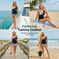 👙 Set de tankini cu talie înaltă și imprimeu tropical – confortabil, elegant și perfect pentru plajă și vacanță