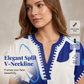 Bluză elegantă cu mâneci scurte și imprimeu pentru femei