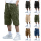 🩳Pantaloni scurți casual de tip cargo pentru bărbați, cu șnur☀️