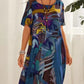 ❤️‍🔥Rochie fluidă în culori tropicale vibrante