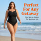 Costum de baie întreg cu efect de modelare a taliei, pentru mărime mare