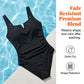 Costum de baie întreg cu efect de modelare a taliei, pentru mărime mare