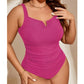 Costum de baie întreg cu efect de modelare a taliei, pentru mărime mare