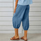 Pantaloni capri casual pentru femei, cu buzunare