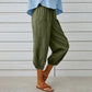 Pantaloni capri casual pentru femei, cu buzunare