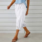 Pantaloni capri casual pentru femei, cu buzunare