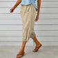 Pantaloni capri casual pentru femei, cu buzunare