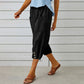 Pantaloni capri casual pentru femei, cu buzunare