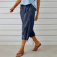 Pantaloni capri casual pentru femei, cu buzunare