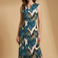 👗Rochie lungă fără mâneci, cu decolteu în V și fante laterale, pentru femei