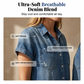 Salopetă casual din denim cu mâneci scurte pentru femei