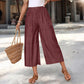 Pantaloni capri de vară cu croi larg pentru femei