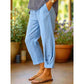 Pantaloni casual pentru femei, cu talie elastică