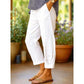 Pantaloni casual pentru femei, cu talie elastică