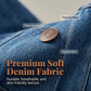 Jachetă din denim cropped, cu mâneci scurte și umplutură, pentru femei🧥