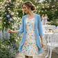 Set din două piese pentru femei: rochie elegantă din șifon și cardigan