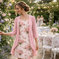 Set din două piese pentru femei: rochie elegantă din șifon și cardigan