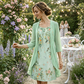 Set din două piese pentru femei: rochie elegantă din șifon și cardigan