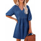 🔥Noutăți și oferte speciale – Rochie casual din denim cu croială lejeră pentru femei