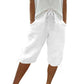 👖🌬️ Pantaloni capri casual, cu șnur de strângere și buzunare