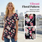 👚 Tricou lejer pentru femei, cu imprimeu floral și nasturi🌸