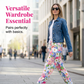 Pantaloni casual pentru femei cu imprimeu floral și cordon de strângere