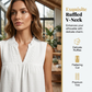 👚Bluză fără mâneci cu buline – decolteu în V din dantelă, cu volane, croială babydoll 🌼